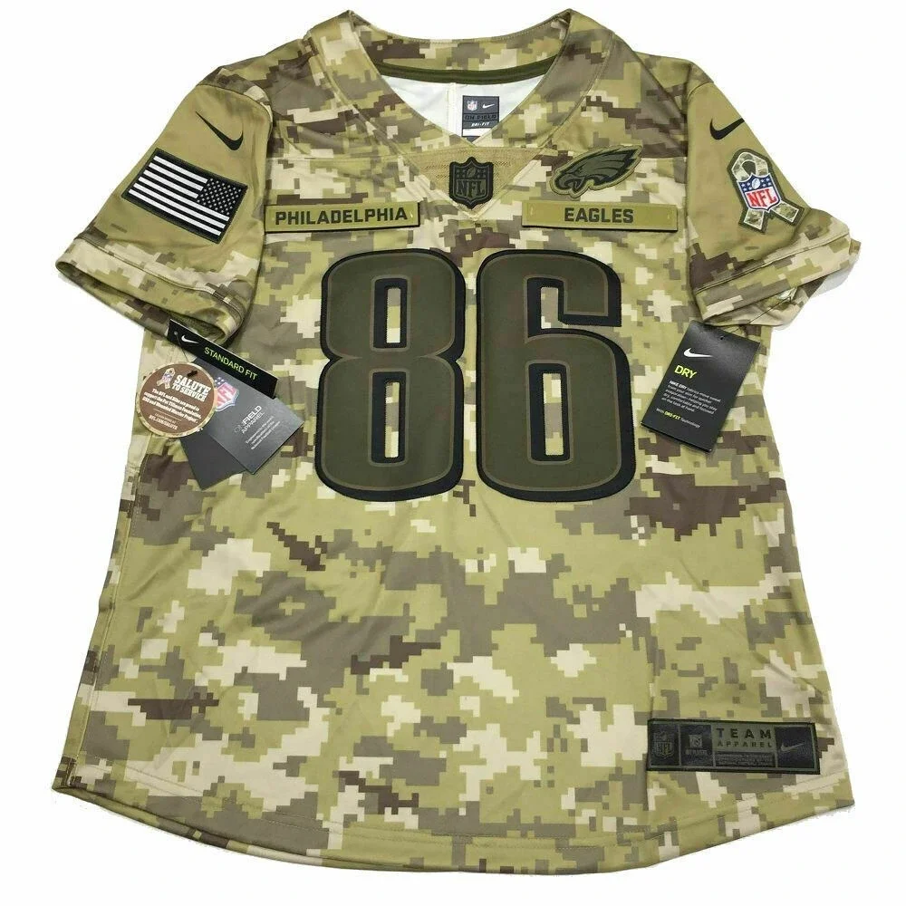 Zach Ertz Philadelphia Eagles‎ Jersey M Salute to Service Camo NFL Women $170